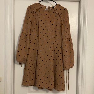 H&M Black Polka-Dot Tie-Back Dress